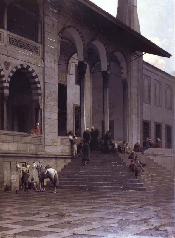 Alberto Pasini The Door of the Yeni-Djami Mosque in Constantinople Sweden oil painting art